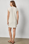 Saddle Sleeve Shift Dress Womens Dress Ecru A2