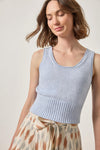 Cropped Scoop Tank Sweater Womens Sweater Clearwater A1