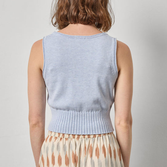 Cropped Scoop Tank Sweater Womens Sweater Clearwater A2