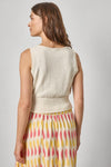Cropped Scoop Tank Sweater Womens Sweater Off White A2