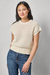 Textured Wedge Sweater Womens Sweater Off White A3