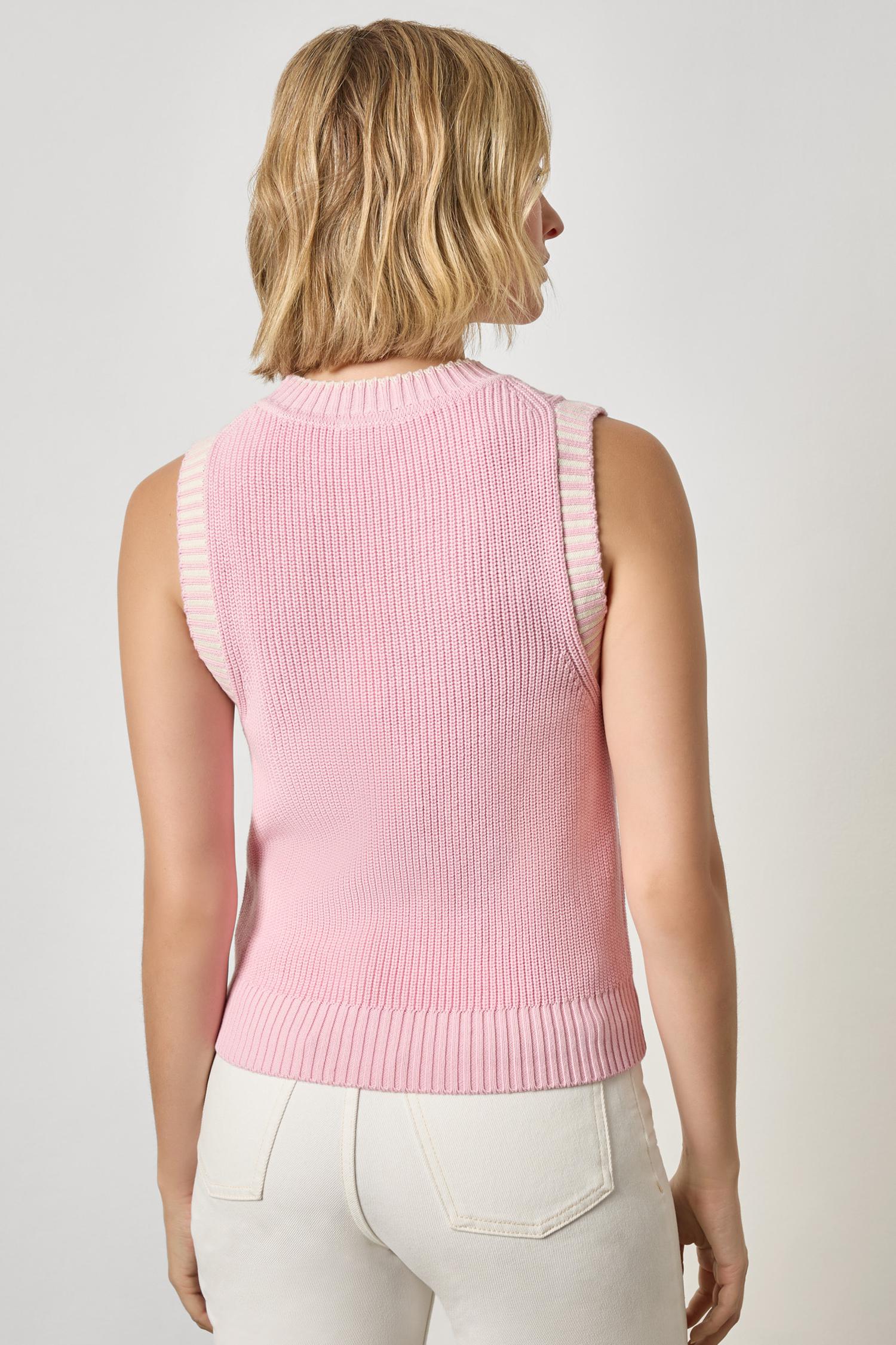 Sleeveless Crewneck Sweater Womens Sweater Peony A2