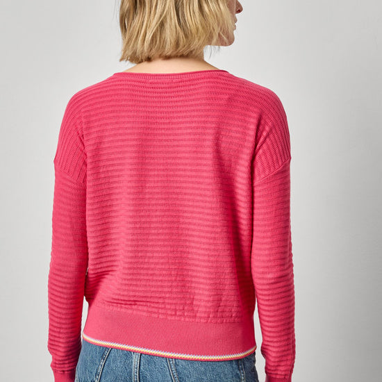 Tipped Hem Wide Neck Sweater Womens Sweater Azalea A2