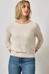 Tipped Hem Wide Neck Sweater Womens Sweater Pearl A1