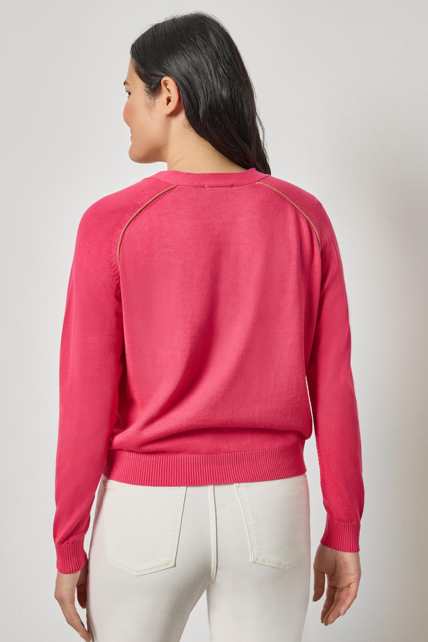 Saddle Sleeve V-Neck Cardigan – Lilla P