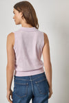 Sleeveless Polo Sweater Womens Sweater Wisteria A2