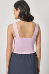 Wide Strap Knit Tank Womens Sweater Lavender A2