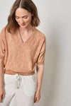 Dolman V-Neck Sweater Womens Sweater Coppertone A3