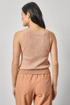 Mini Cable Knit Tank Womens Sweater Coppertone A2