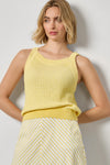 Mini Cable Knit Tank Womens Sweater Lemon A1