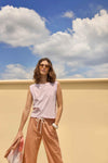 Open Stitch V-Neck Cardigan Womens Sweater Coppertone C1