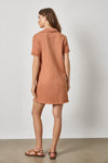 Raw Hem Terry Dress Womens Dress Carob A2