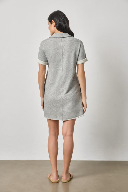 Raw Hem Terry Dress Womens Dress Heather Grey A2