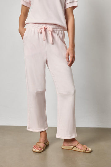 Side Panel Terry Pant Womens Pant Rosewater A1