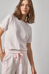 Short Sleeve Terry Sweatshirt Womens Top Rosewater A3