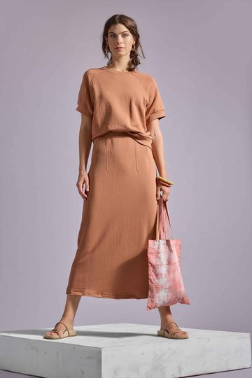 Terry Skirt Womens Skirt Carob C1