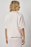 Oversized Terry Polo Womens Top Rosewater A2