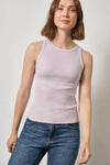 Sunwashed Rib Tank Womens Top Freesia Wash A1