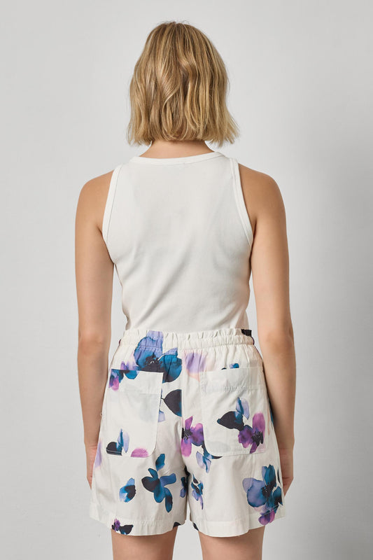 Sunwashed Rib Tank Womens Top White A2