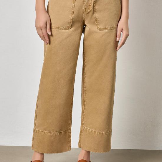 Twill Straight Leg Pant Womens Pant Buckwheat A1