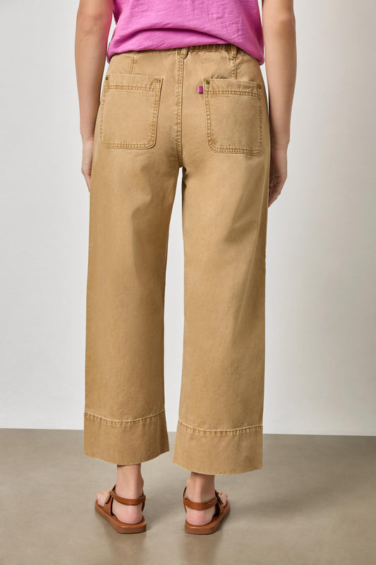 Twill Straight Leg Pant in color Buckwheat Image A2
