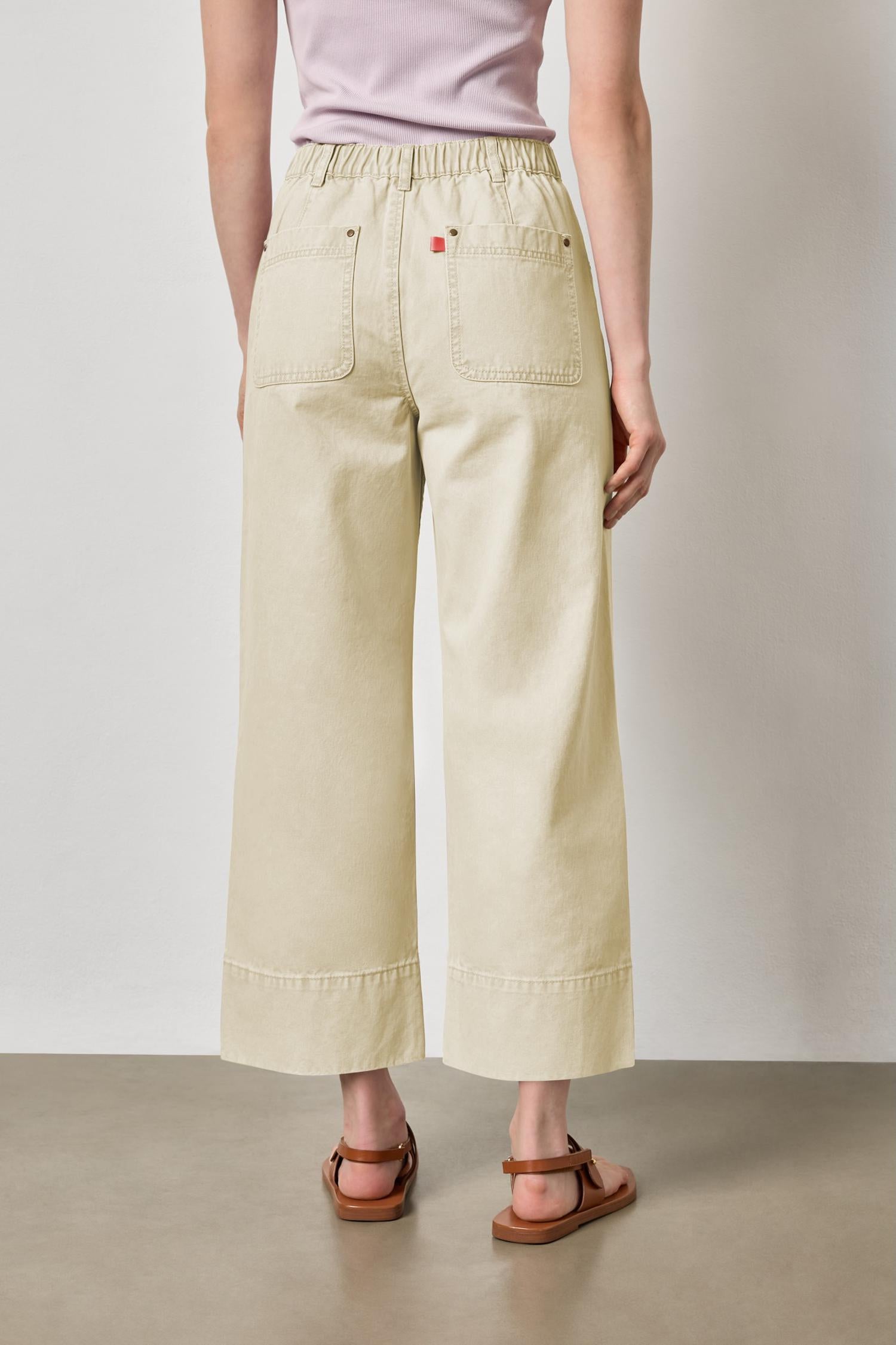 Twill Straight Leg Pant Womens Pant Parchment A2