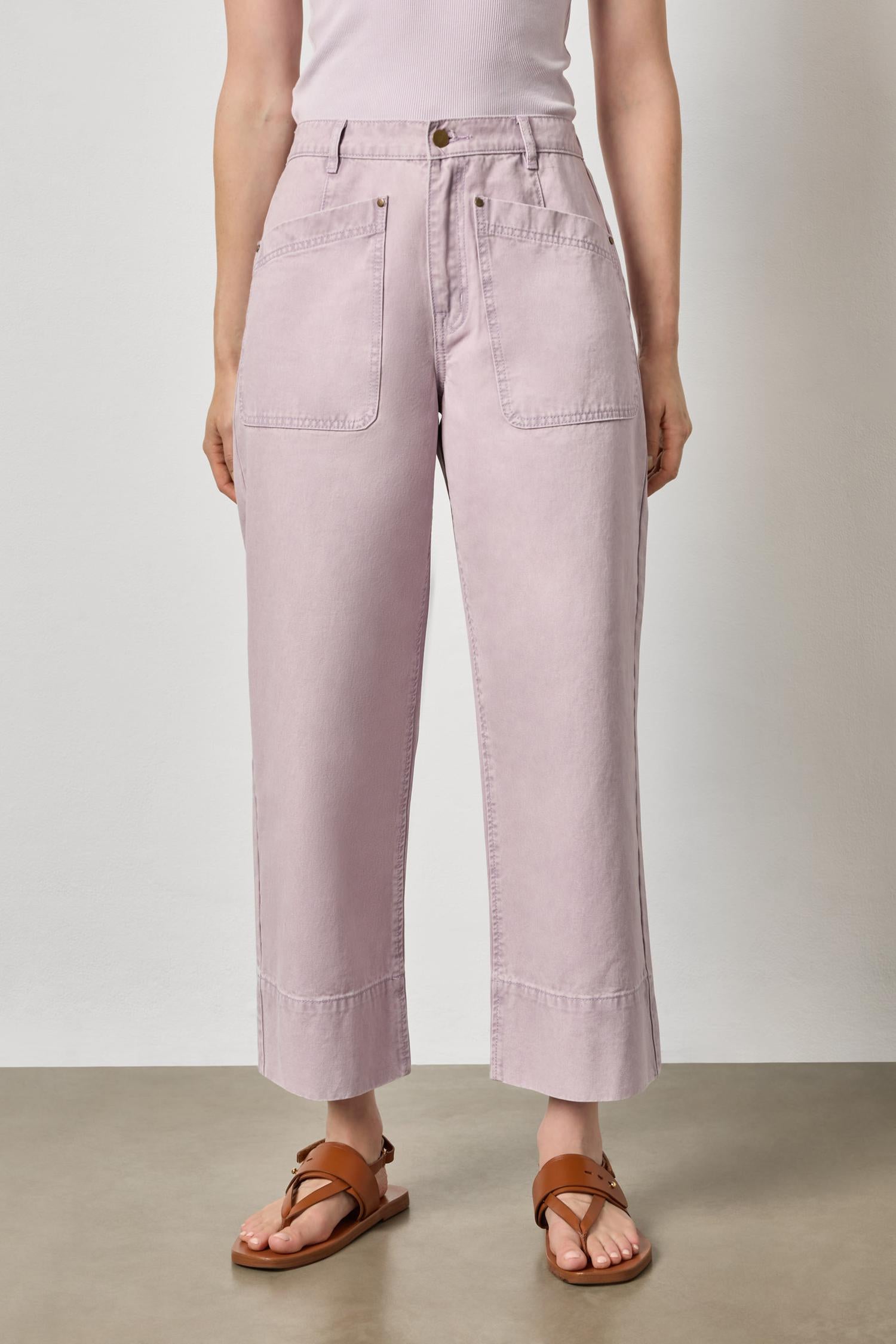 Twill Straight Leg Pant Womens Pant Thistle A1