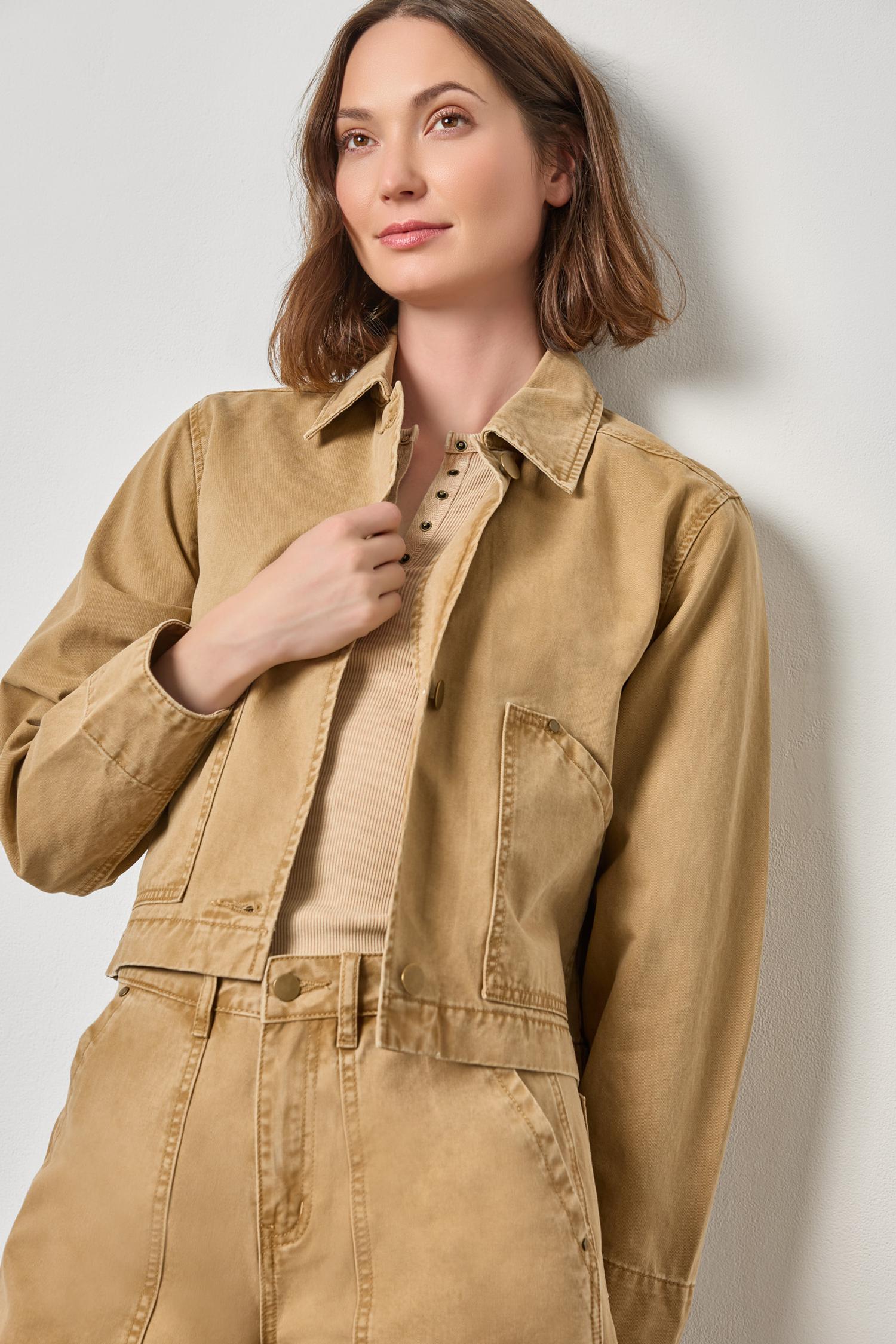 ジャケット・アウター andmary Harper loose twill jacket ANDMARY】Harper loose twill jacket