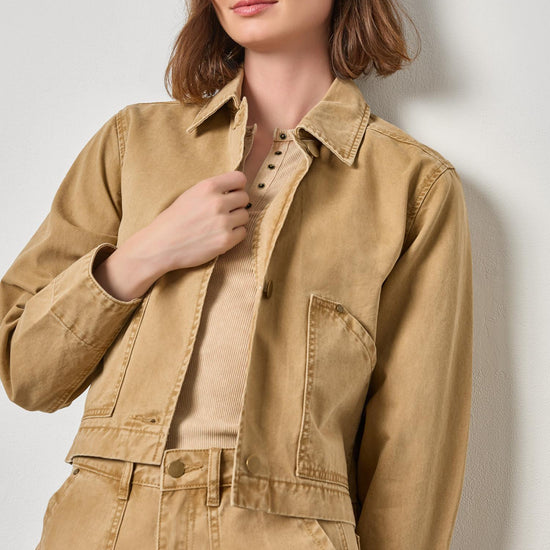 Twill Utility Jacket Womens Jacket Buckwheat A1