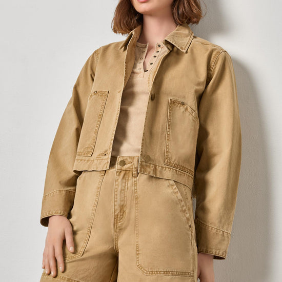 Twill Utility Jacket Womens Jacket Buckwheat A3