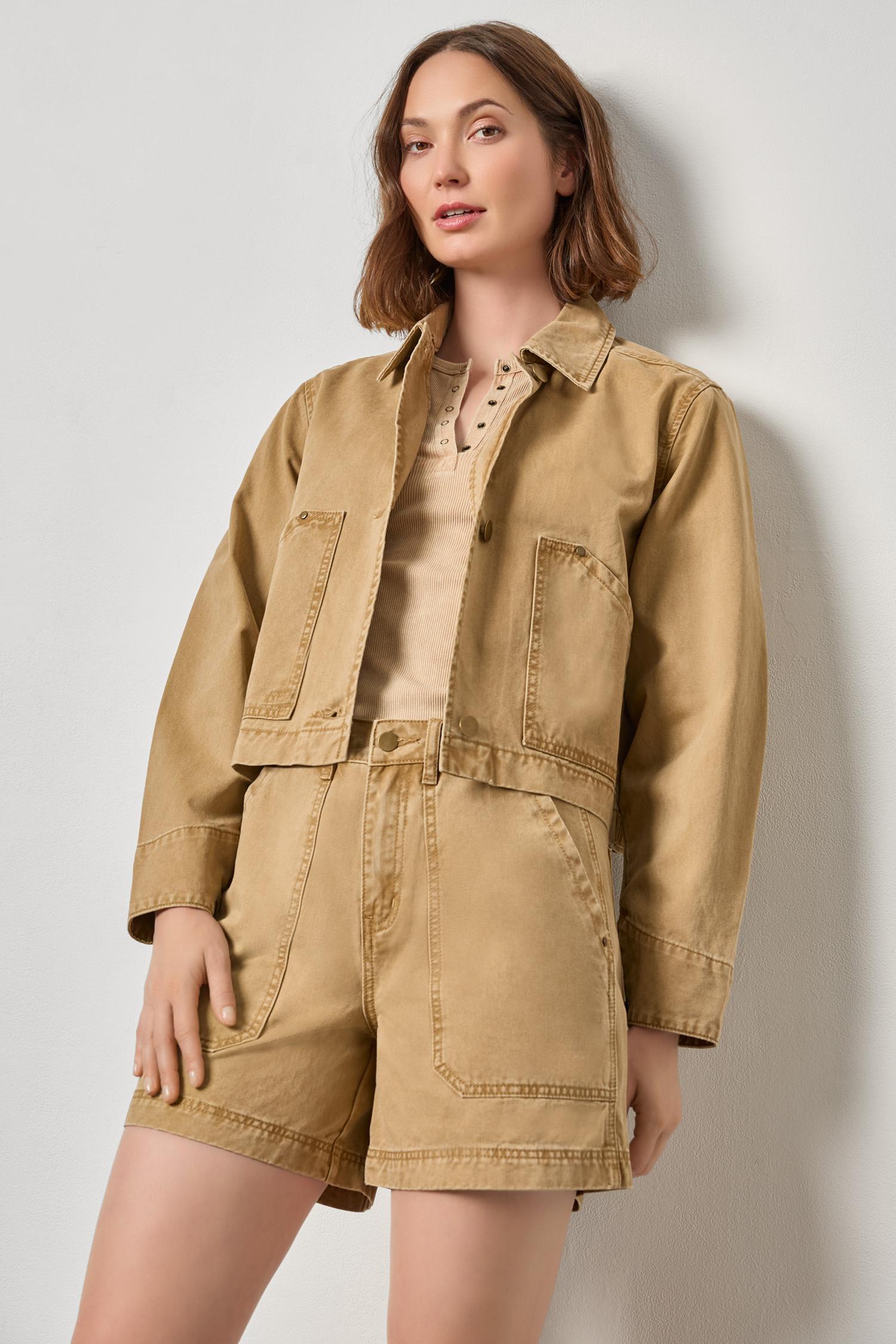 Twill Utility Jacket Womens Jacket Buckwheat A3