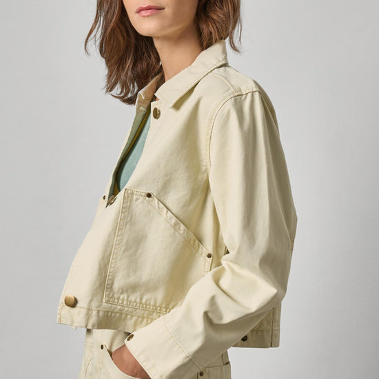 Twill Utility Jacket Womens Jacket Parchment A1
