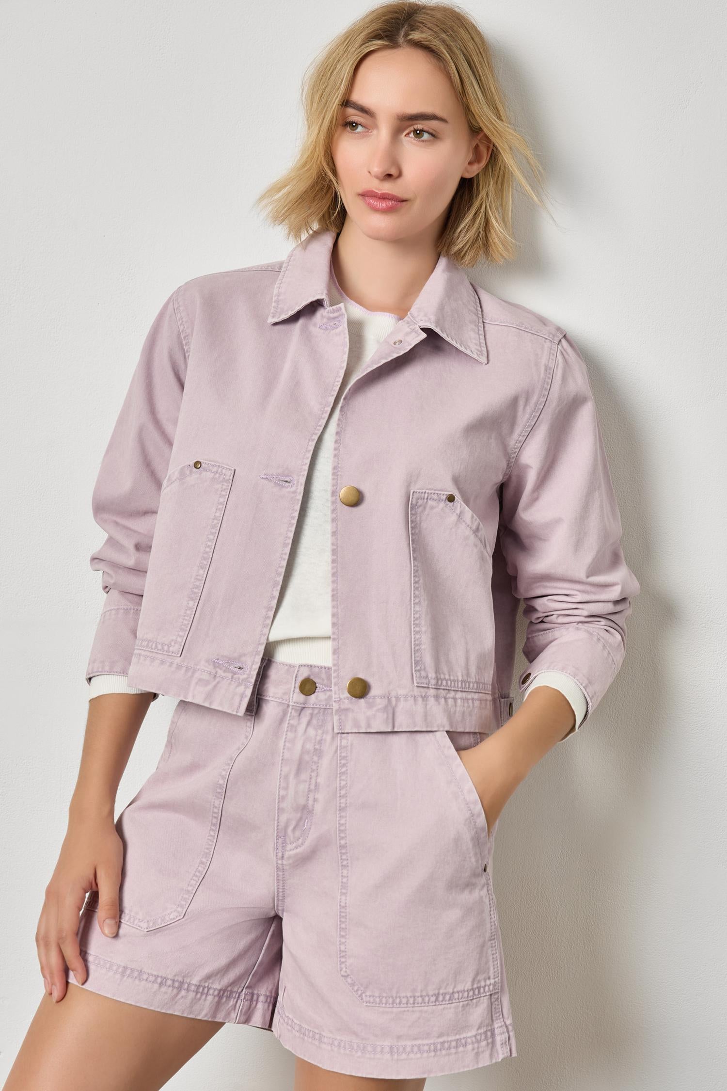 Twill Utility Jacket Womens Jacket Thistle A1