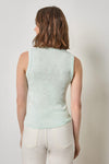Ribbed Slub Scoop Neck Tank Womens Top Pool A2