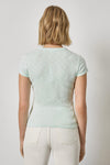Ribbed Slub Crewneck Tee Womens Top Pool A2