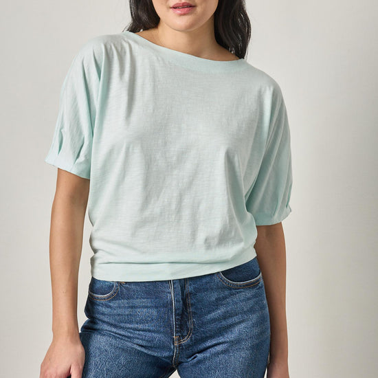 Darted Sleeve Dolman Wedge Womens Top Aquamint A1