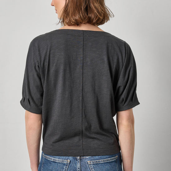 Darted Sleeve Dolman Wedge Womens Top Black A2