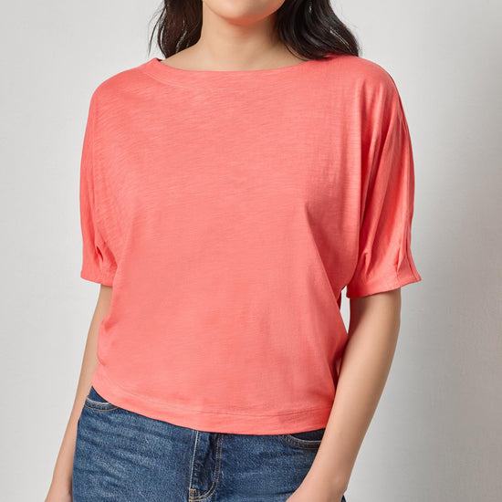 Darted Sleeve Dolman Wedge Womens Top Sunkist A1