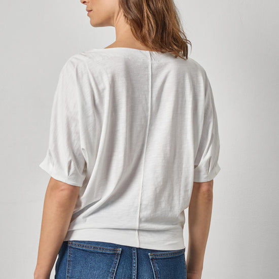 Darted Sleeve Dolman Wedge Womens Top White A2