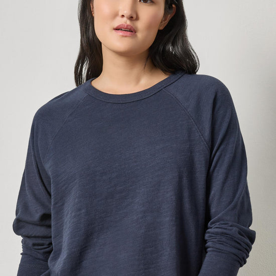 Vintage Sweatshirt Tee Womens Top Navy A1