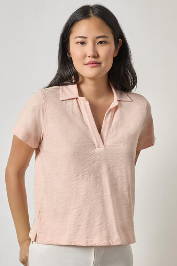 Vintage Short Sleeve Polo Womens Top Bellini A1