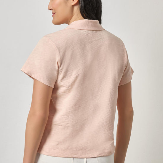 Vintage Short Sleeve Polo Womens Top Bellini A2