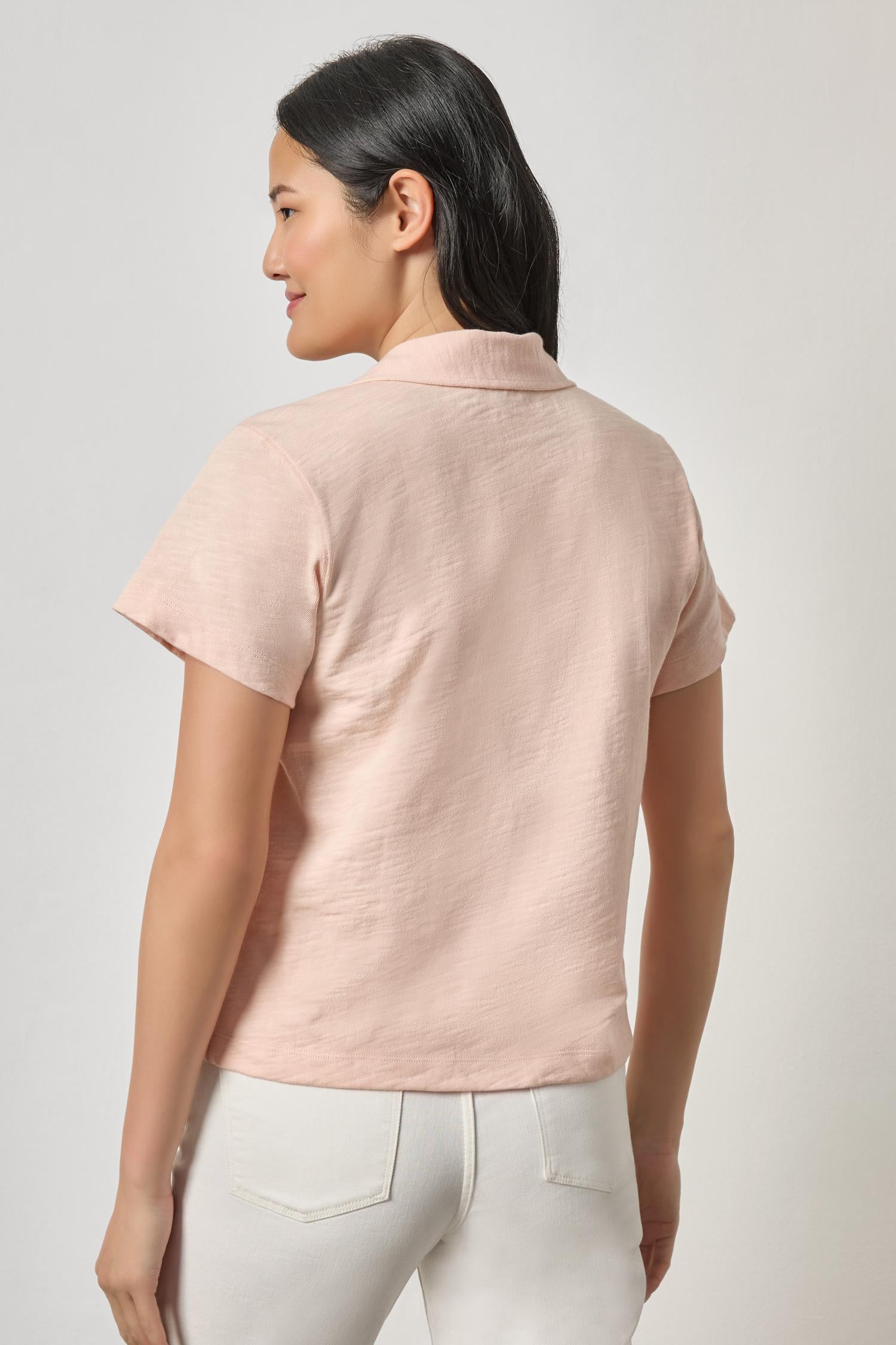 Vintage Short Sleeve Polo Womens Top Bellini A2