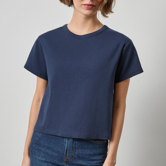 Easy Tee Womens Top Dark Navy A1