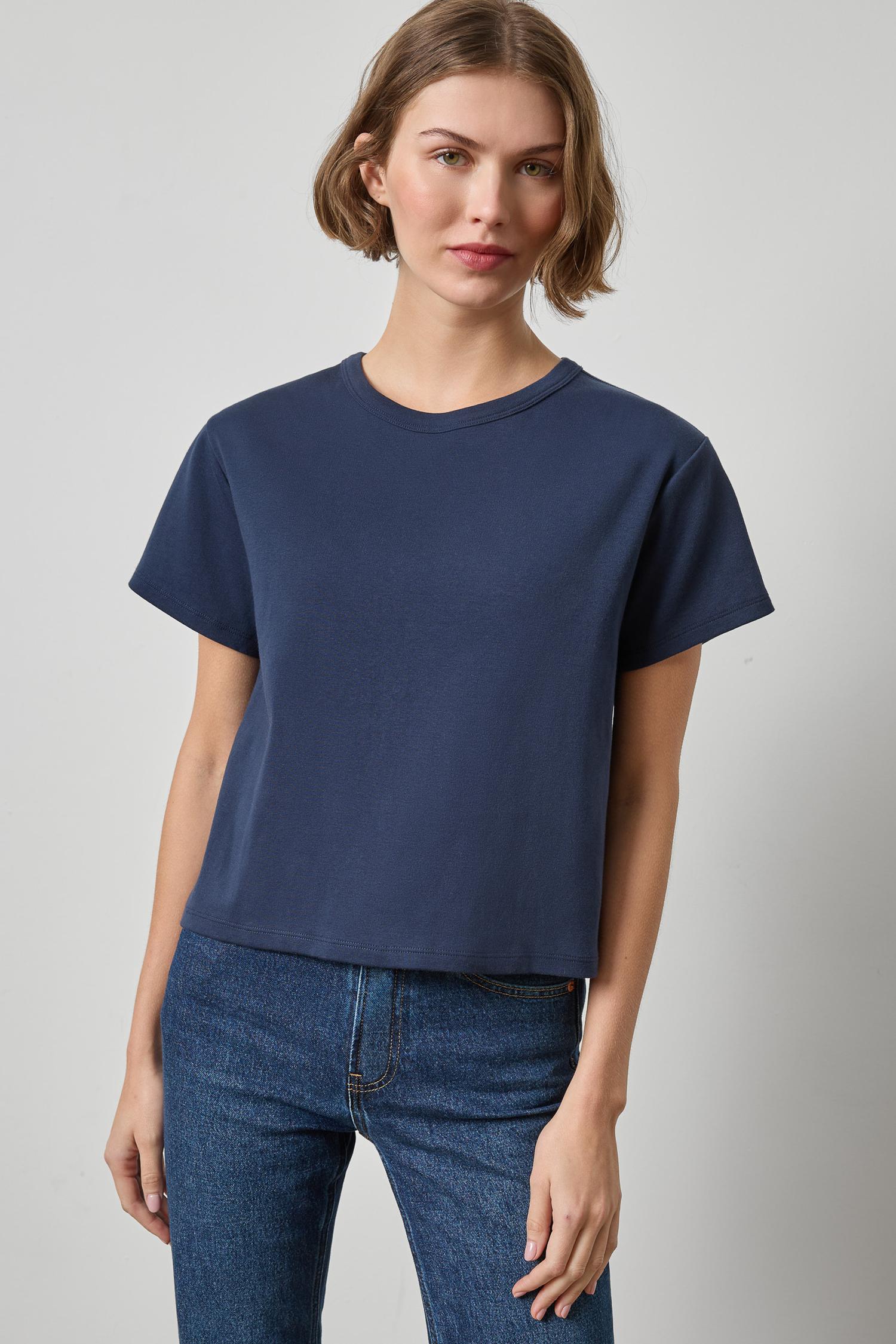 Easy Tee Womens Top Dark Navy A1