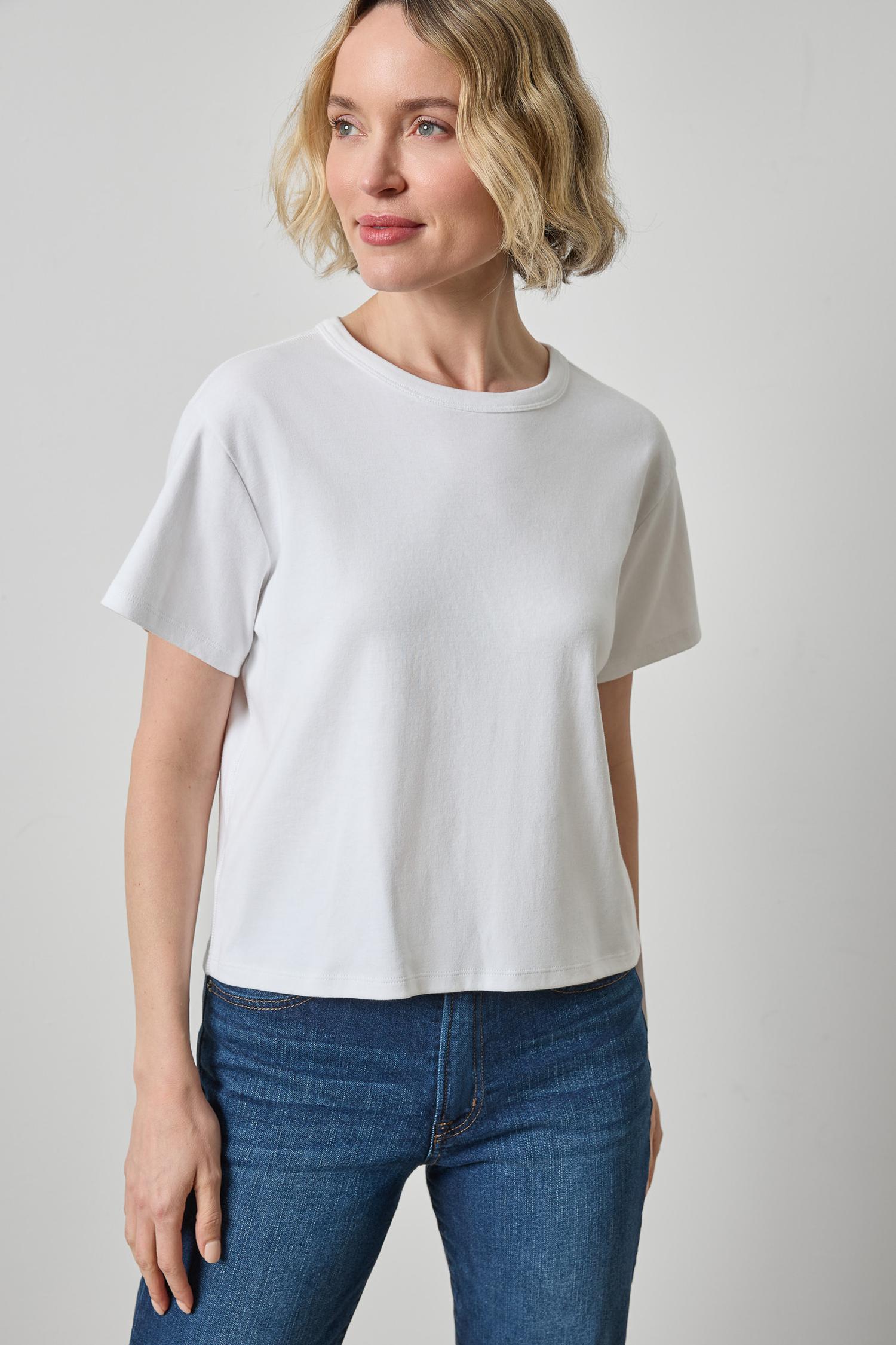 Easy Tee Womens Top White A3