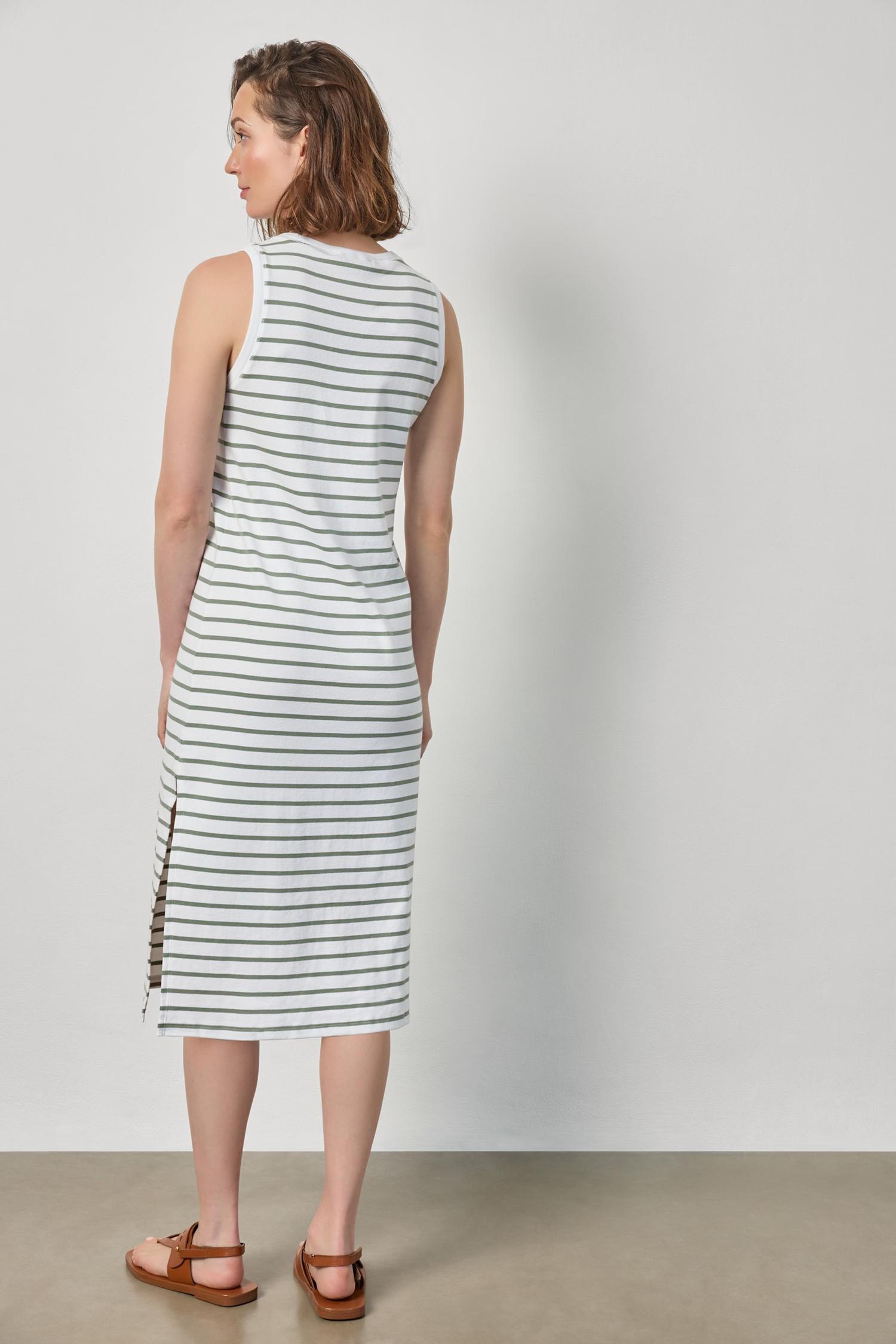 striped tank dress TodTan Sleeveless Bodycon for Women Slim Fitted Summer Ribbed Pencil Midi Dresses Army Green at Amazon Women's Clothing store chlorine bleach if needed Knit Striped Tank Dress -