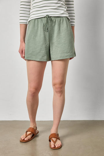Elastic Waist Drawcord Short Womens Short Sage A1