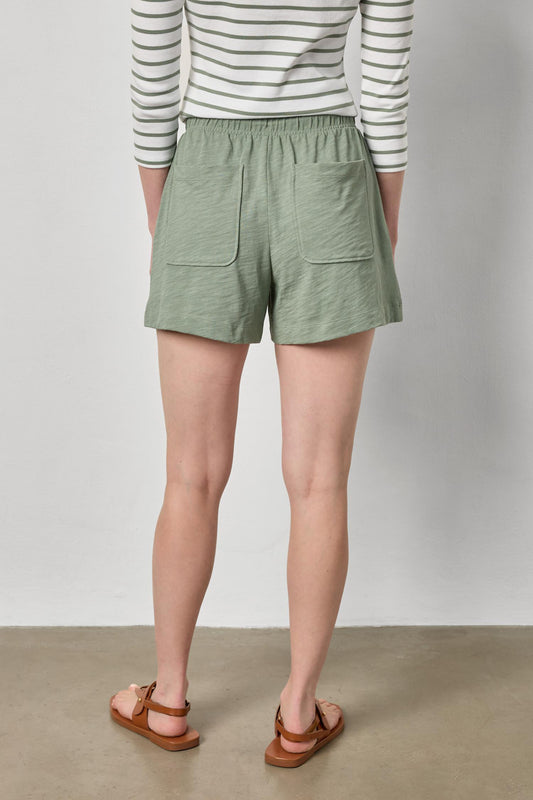 Elastic Waist Drawcord Short Womens Short Sage A2