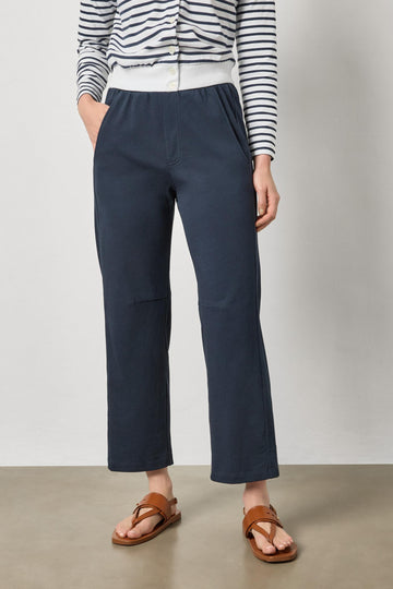 Side Panel Straight Leg Pant Womens Pant Navy A1